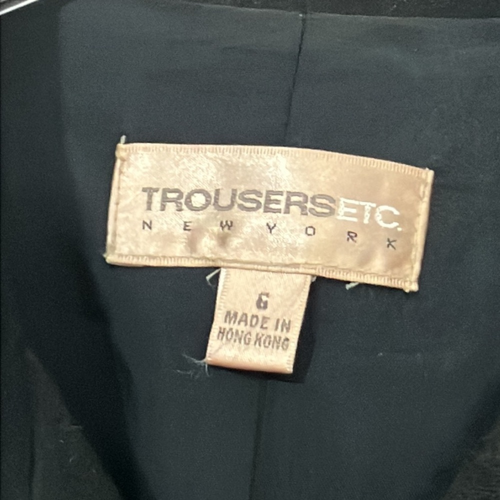 Vintage Trousers Etc New York Black Zip-up Jacket Size 6 - Picture 3 of 8